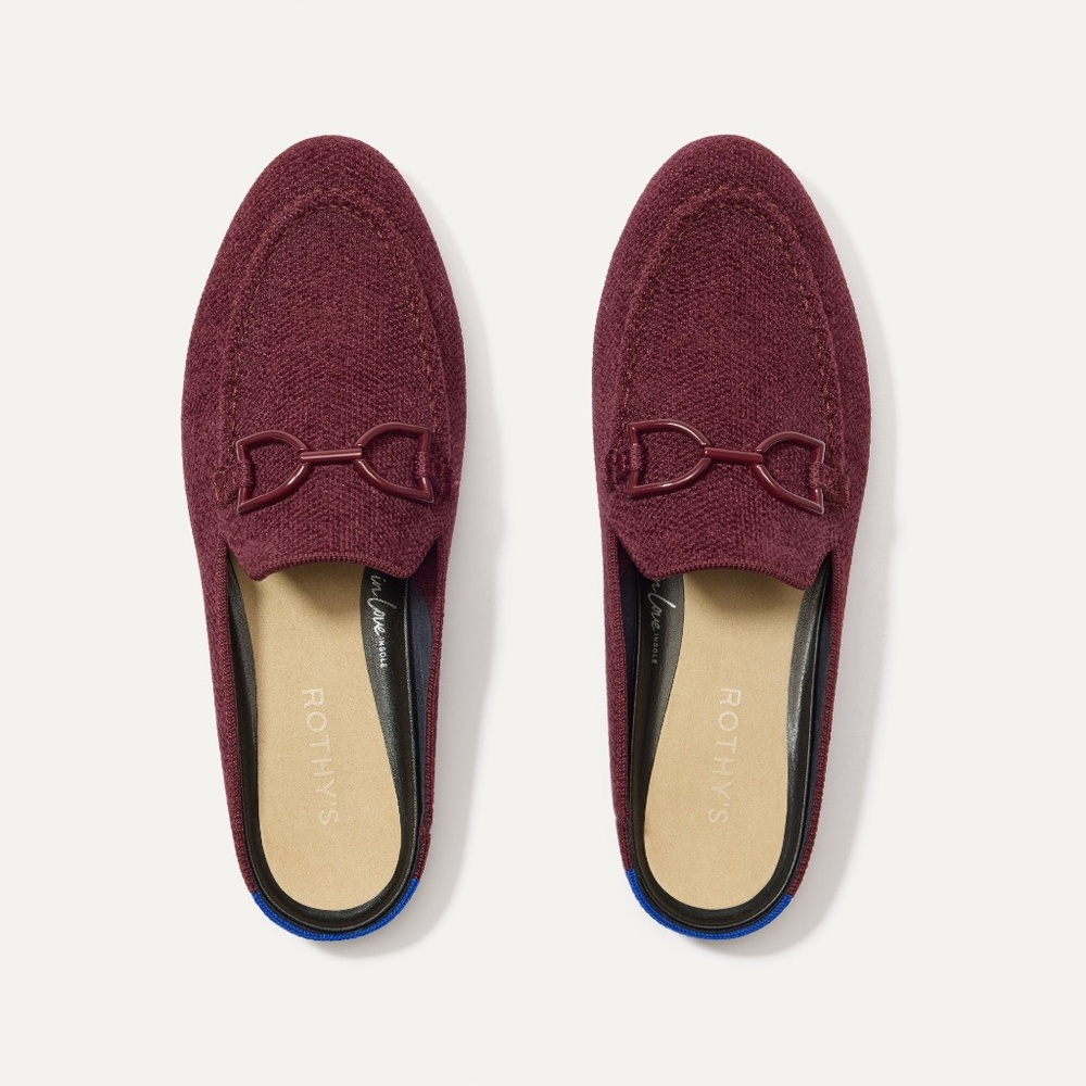Rothy's The ReVelvet™ Double Bit Loafer Mule - ReVelvet™ Syrah Size 8.5